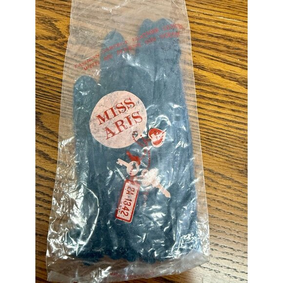 Vtg Miss Aris And Fownes Leather Gloves 1960’s Luxury SZ 6 1/2 Original Bag - Picture 9 of 12